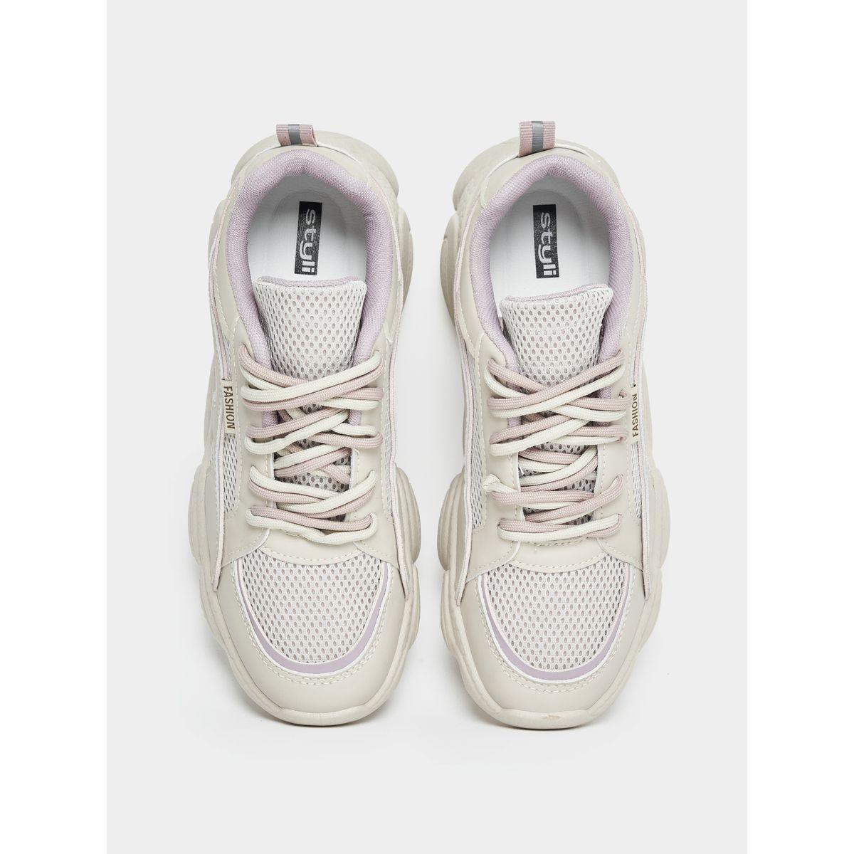 Styli Textured Mesh Detail Chunky Sole Sneakers-women-shoes-sneakers-image-6