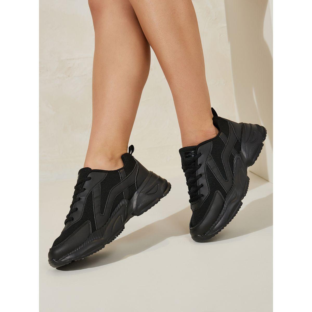 Styli Casual Low Top Mesh Chunky Sneakers-women-shoes-sneakers-image-1