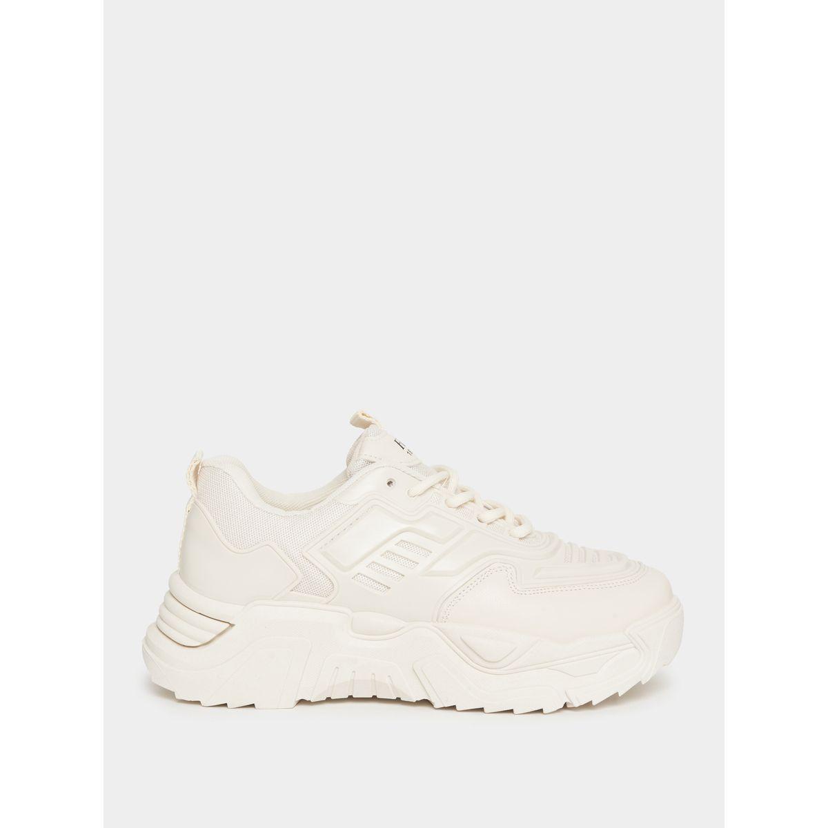 Styli Leather Look Design Chunky Sneakers-women-shoes-sneakers-image-2