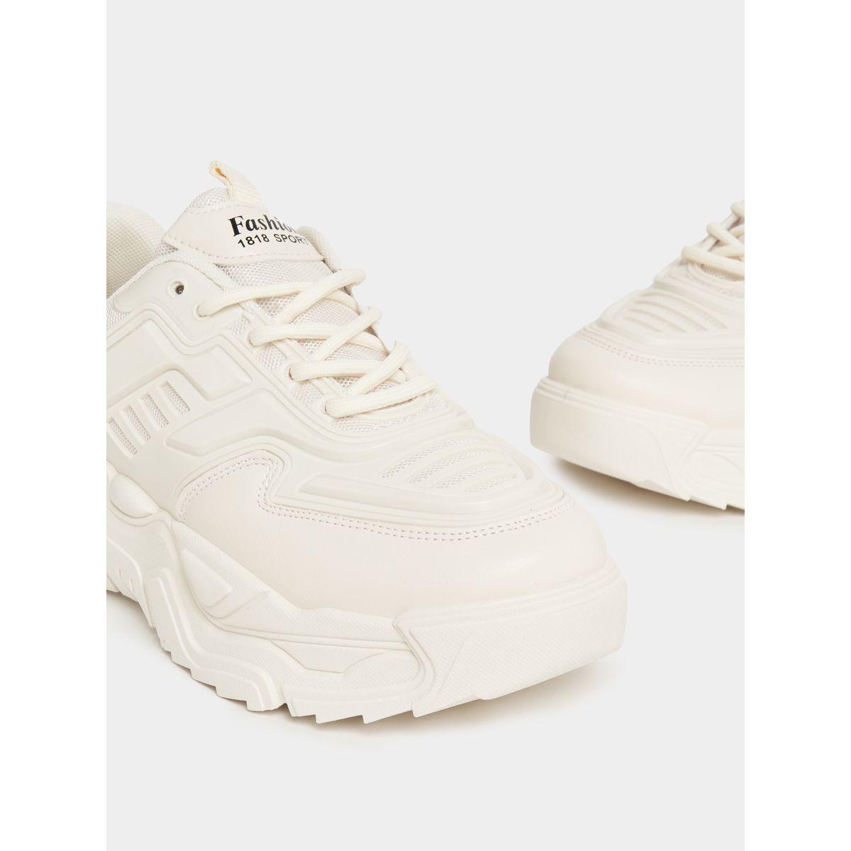 Styli Leather Look Design Chunky Sneakers-women-shoes-sneakers-image-4
