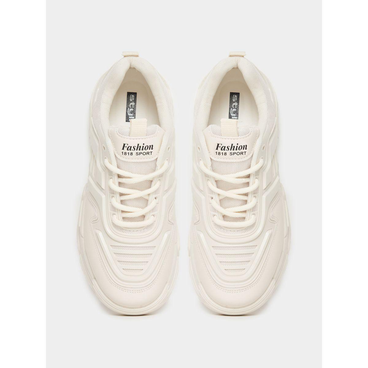 Styli Leather Look Design Chunky Sneakers-women-shoes-sneakers-image-6