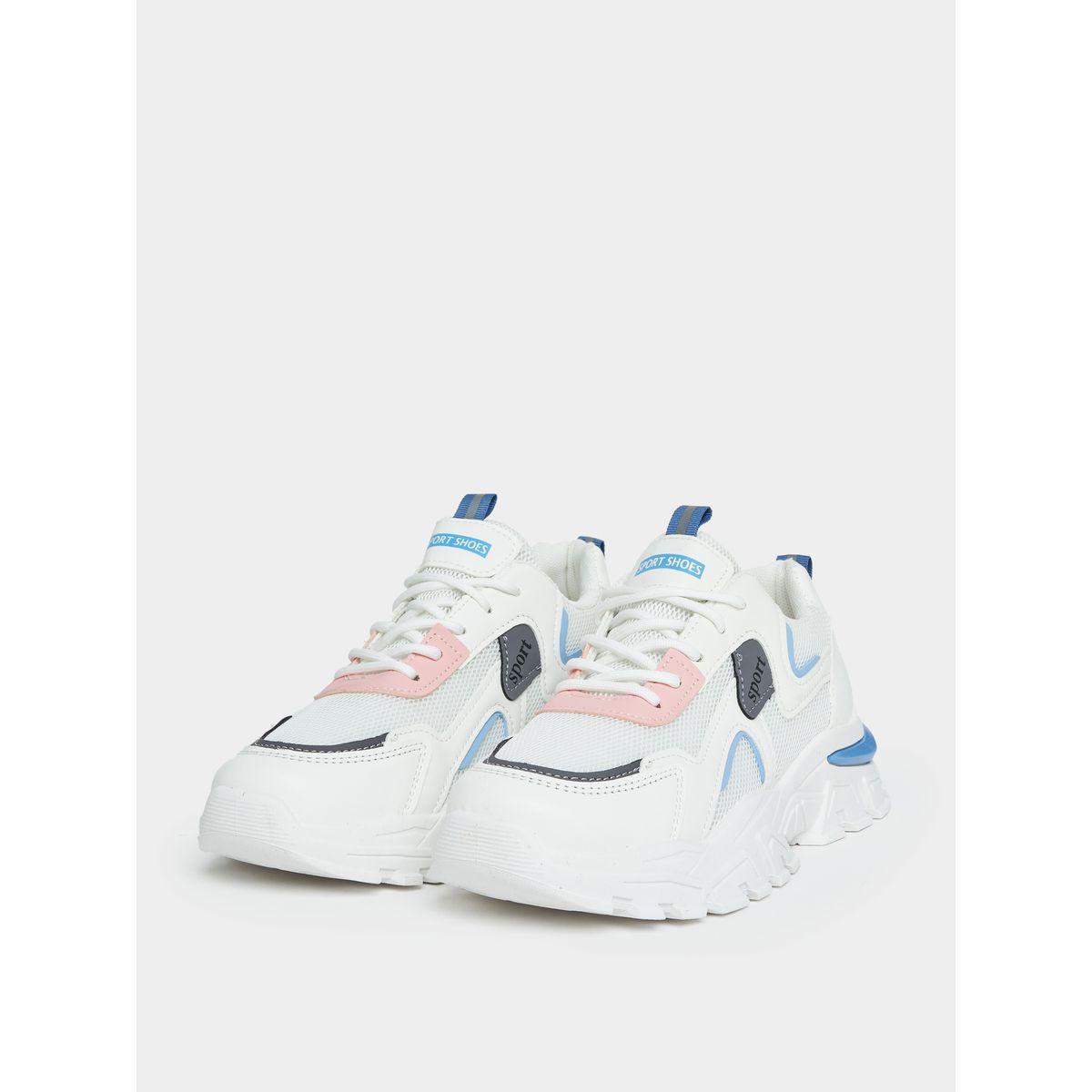 Styli Color Block Chunky Lace-Up Shoes-women-shoes-sneakers-image-2