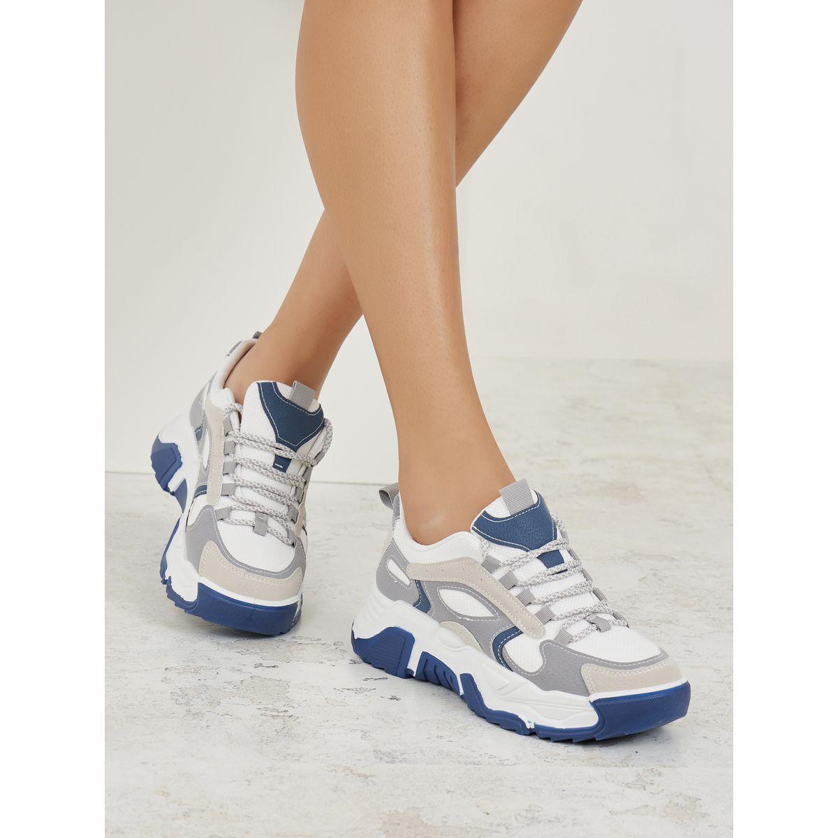 حذاء سنيكرز شانكي بنمط كتل الالوان-women-shoes-sneakers-image-1