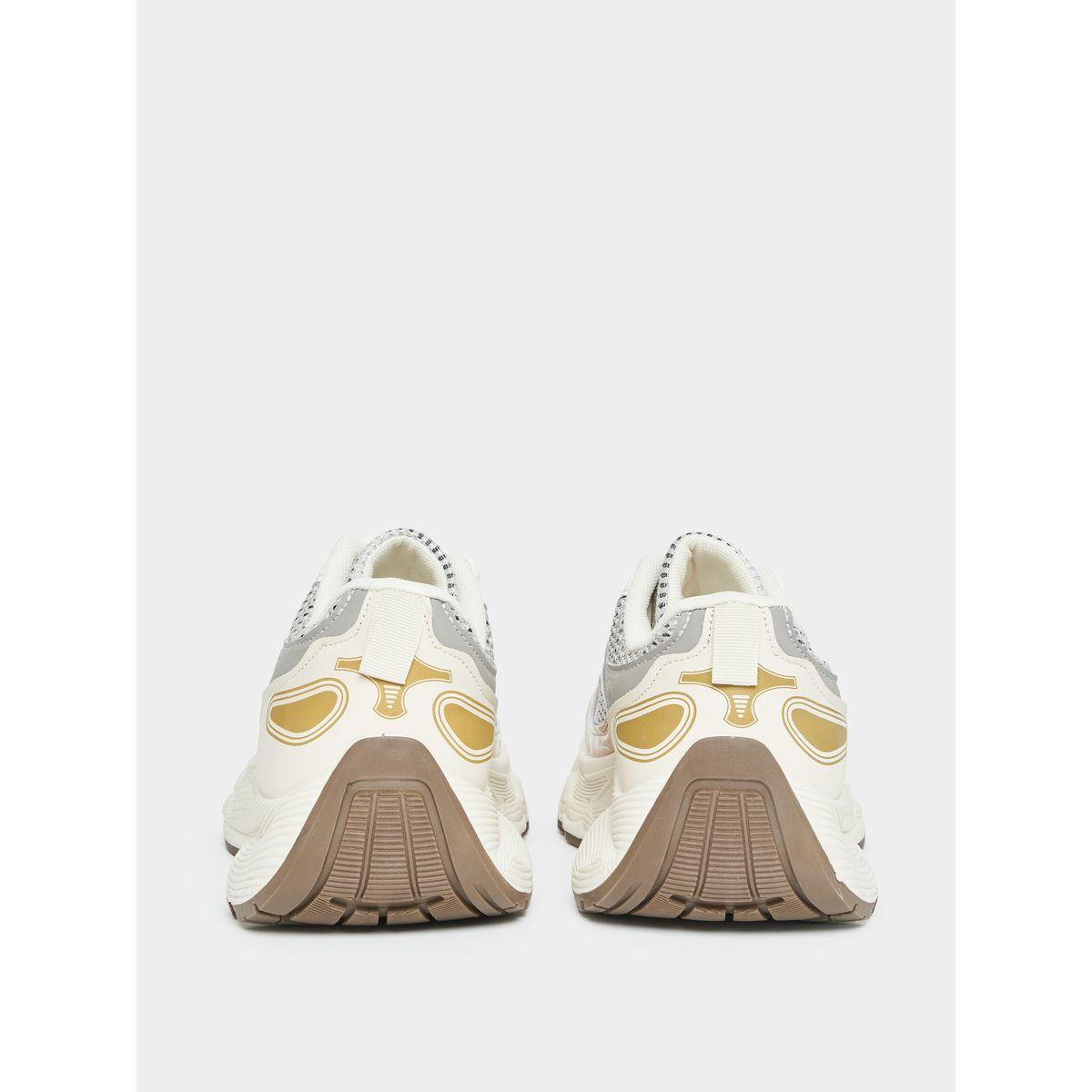 Styli Textured Lace Up Chunky Sole Sneakers-women-shoes-sneakers-image-3