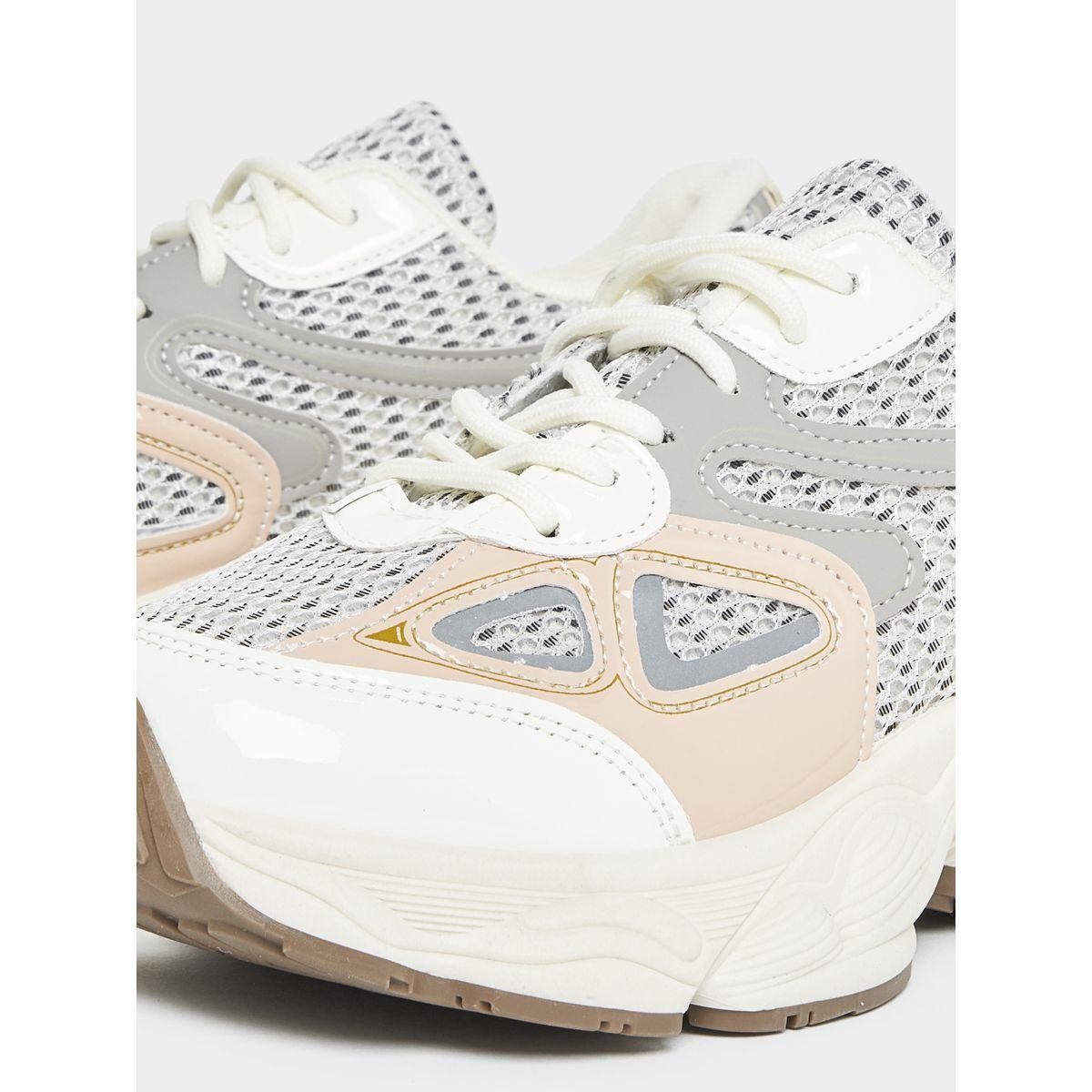 Styli Textured Lace Up Chunky Sole Sneakers-women-shoes-sneakers-image-4