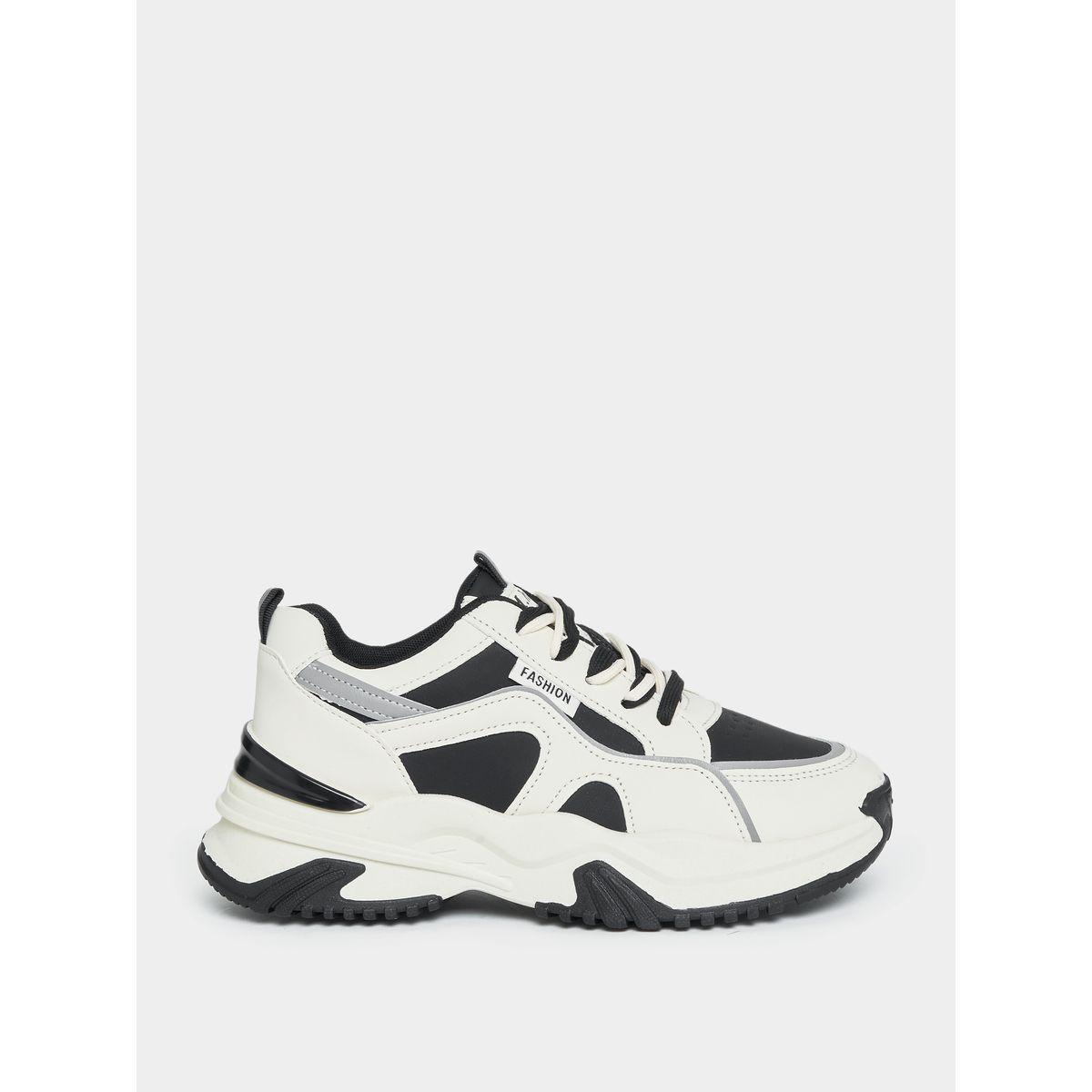 Styli Textured Chunky Mesh Sneakers-women-shoes-sneakers-image-3
