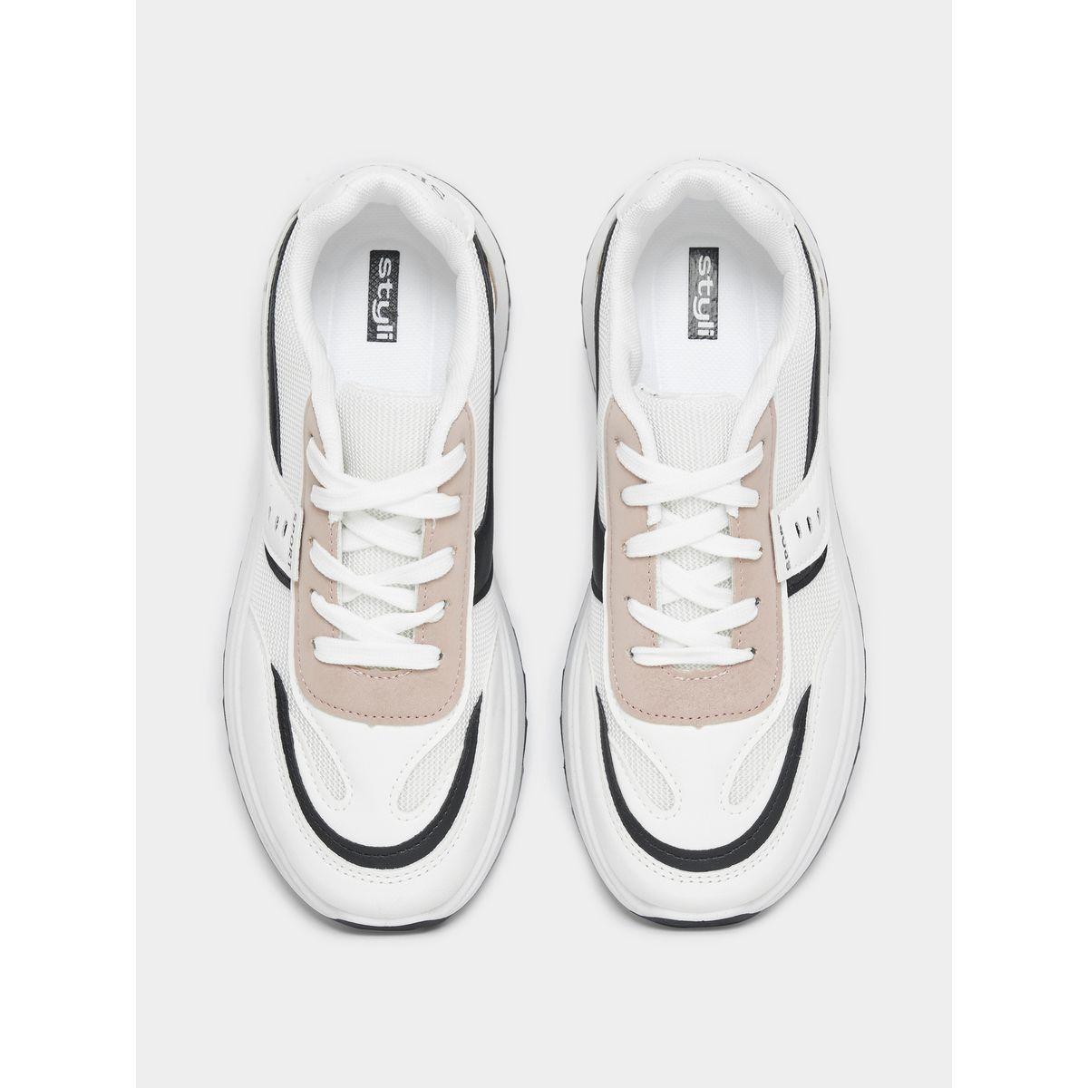 Styli Contrast Panel Lace Up Sneakers-women-shoes-sneakers-image-6