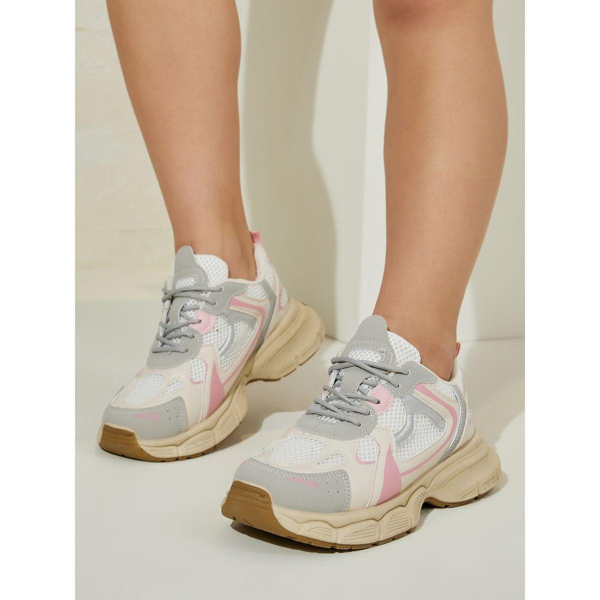 Styli Mesh Web Design Chunky Sneakers-women-shoes-sneakers-image-1
