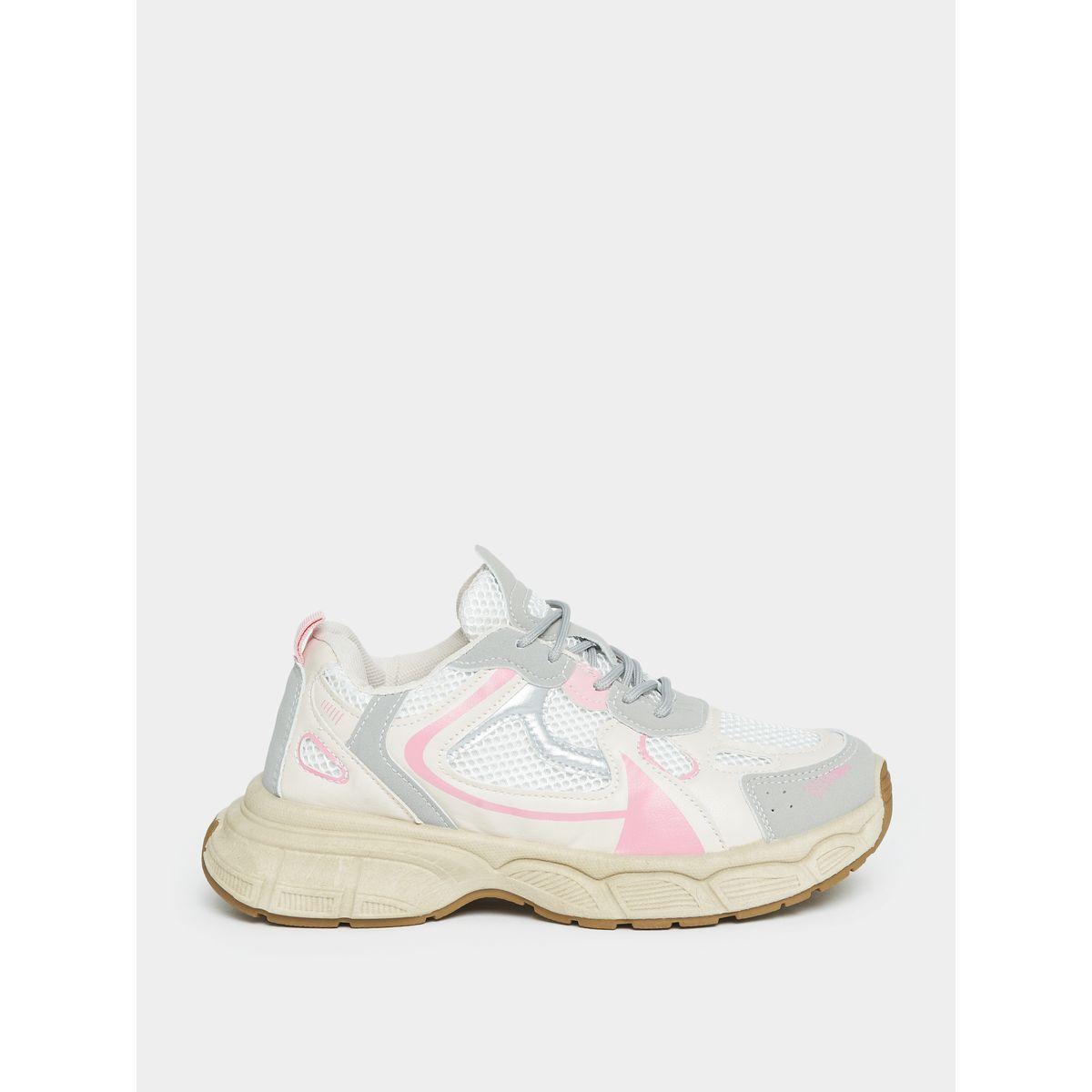 Styli Mesh Web Design Chunky Sneakers-women-shoes-sneakers-image-3