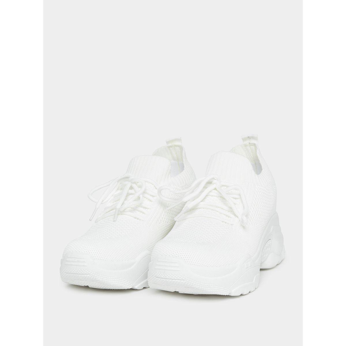 Styli Knit Lace Up Chunky Sneakers-women-shoes-sneakers-image-1