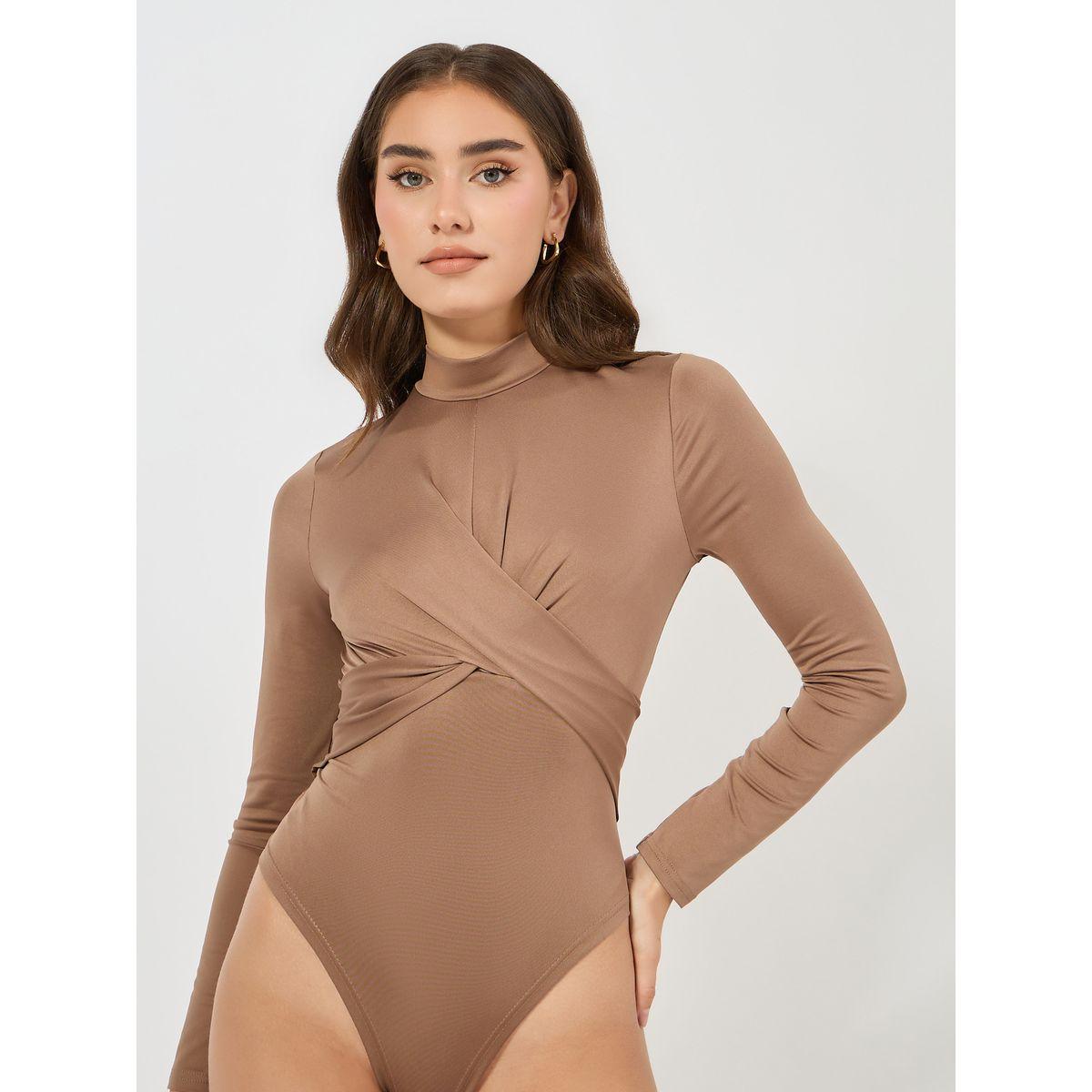 بودي سوت بنمط لف وياقة عالية-women-clothing-shirtsandblouses-blouses-image-1