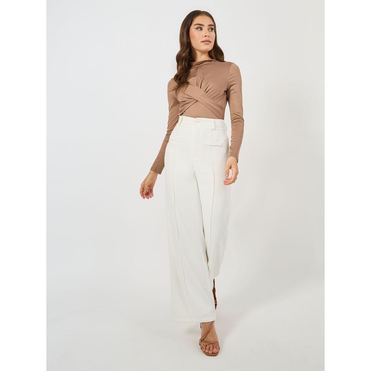بودي سوت بنمط لف وياقة عالية-women-clothing-shirtsandblouses-blouses-image-2