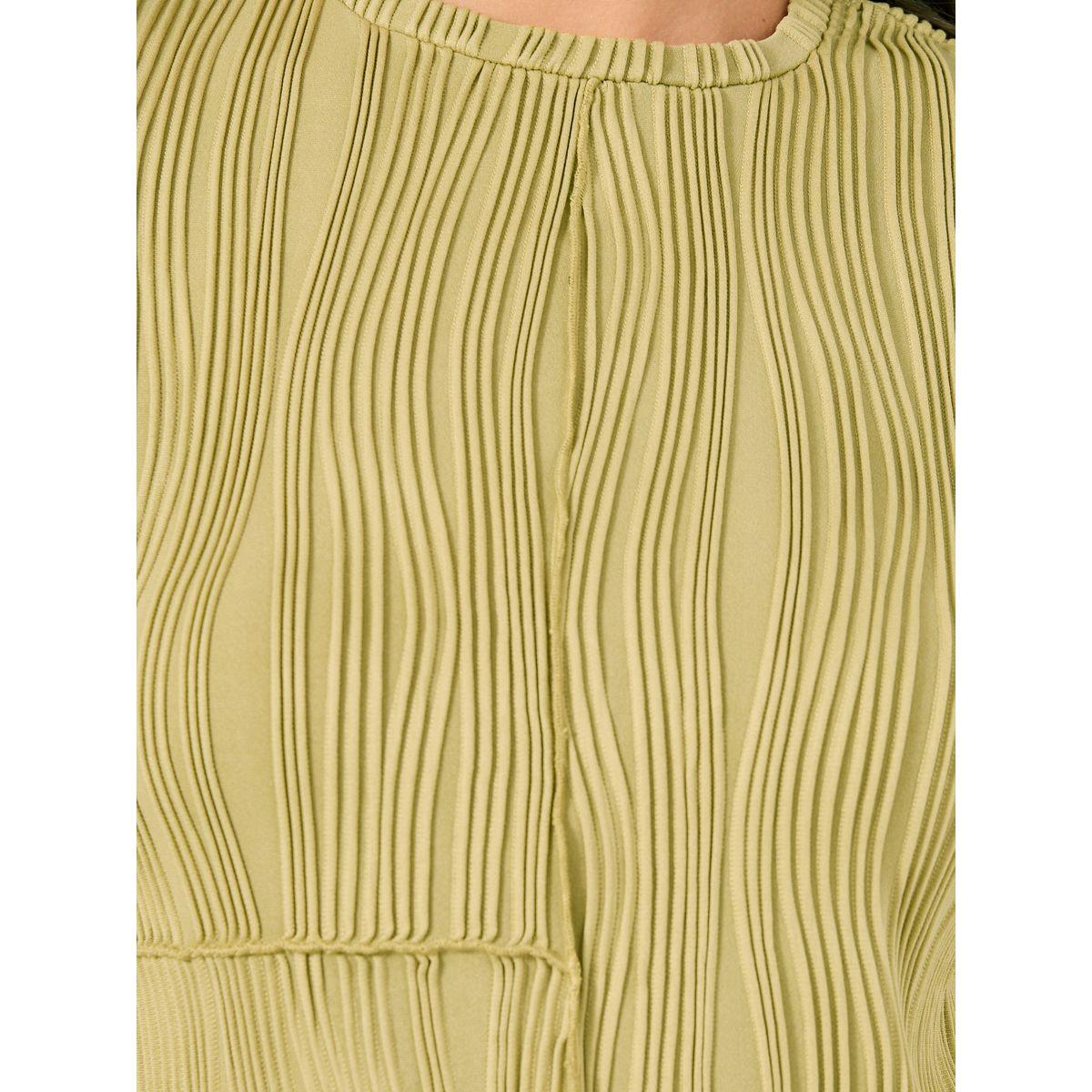 Styli Textured Striped Round Neck T-Shirt-women-clothing-tshirts-image-3
