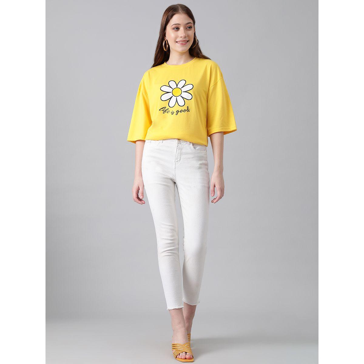 Kotty X Styli  Oversized Floral Print Drop Shoulder T-Shirt-women-clothing-tshirts-image-7