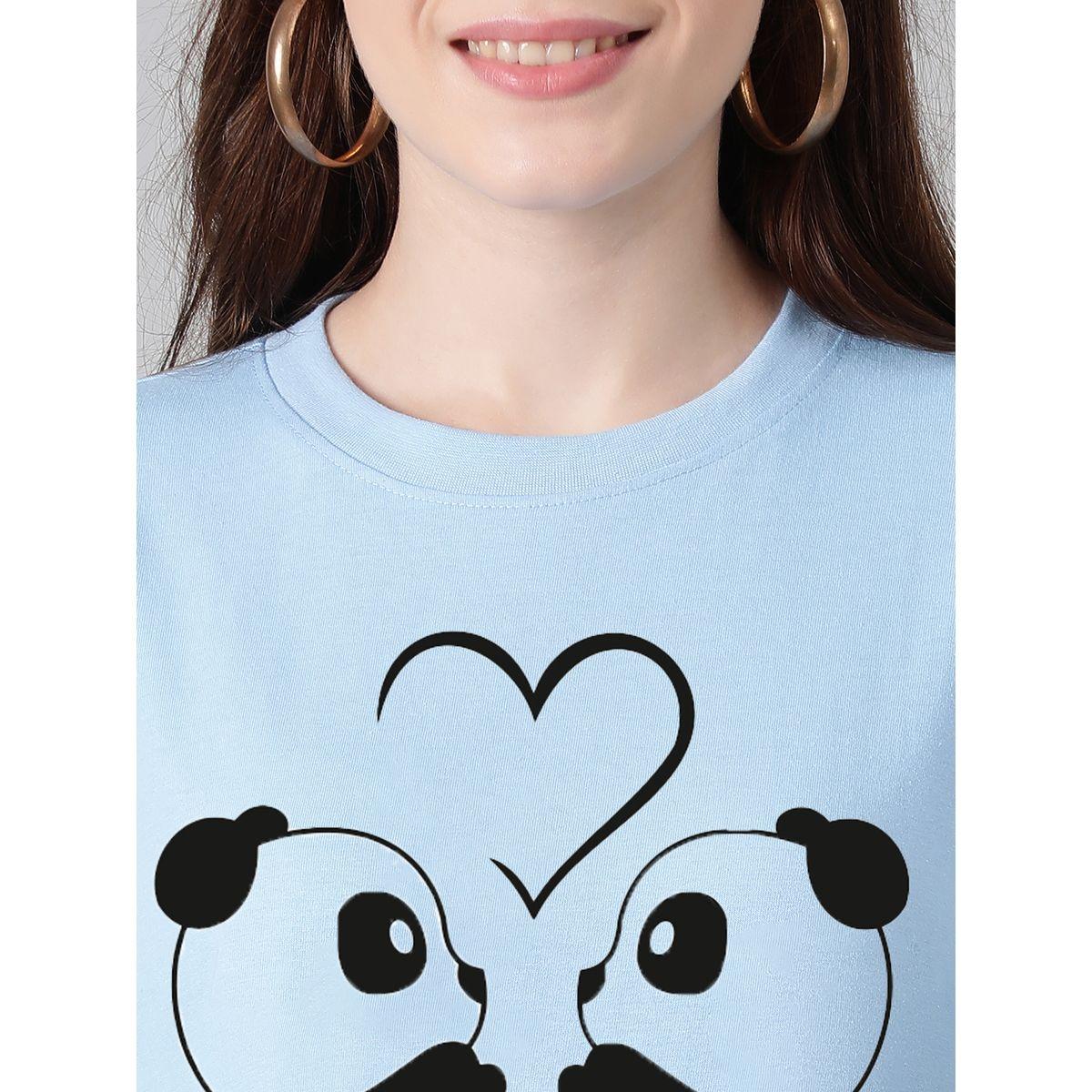 تيشيرت فضفاض باكتاف منخفضة وطبعة جرافيك كوتي × ستايلي-women-clothing-tshirts-image-5