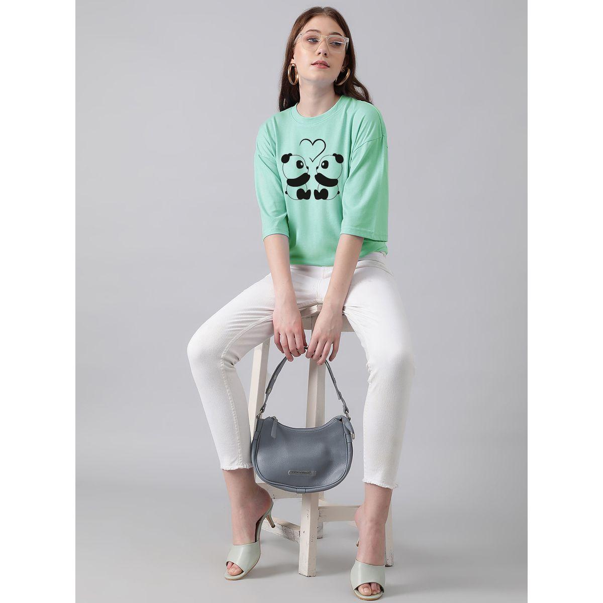 Kotty X Styli  Oversized Panda Graphic Drop Shoulder T-Shirt-women-clothing-tshirts-image-2