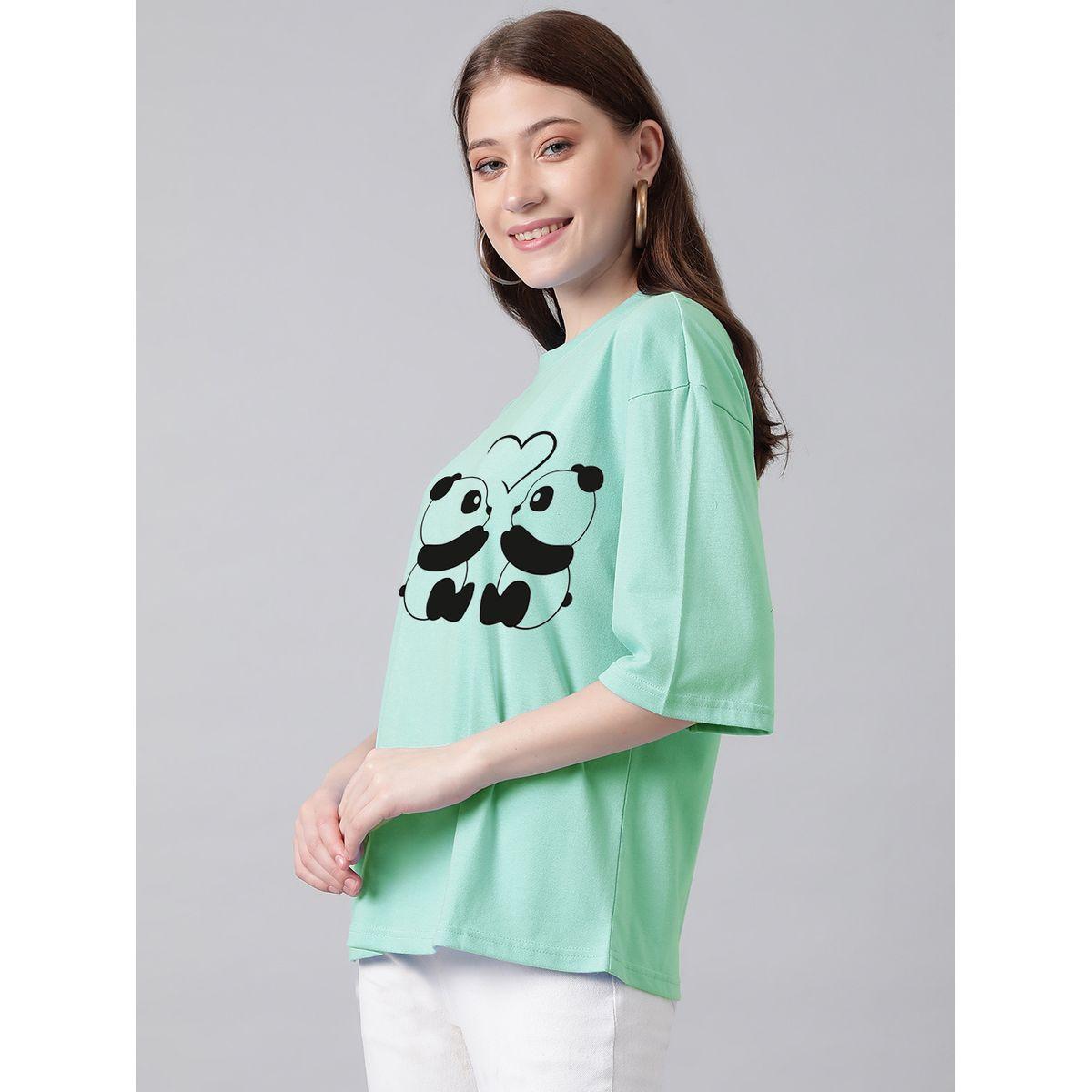 Kotty X Styli  Oversized Panda Graphic Drop Shoulder T-Shirt-women-clothing-tshirts-image-3