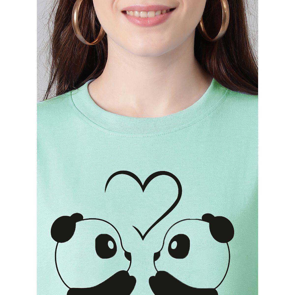 تيشيرت فضفاض باكتاف منخفضة وطبعة جرافيك كوتي × ستايلي-women-clothing-tshirts-image-4