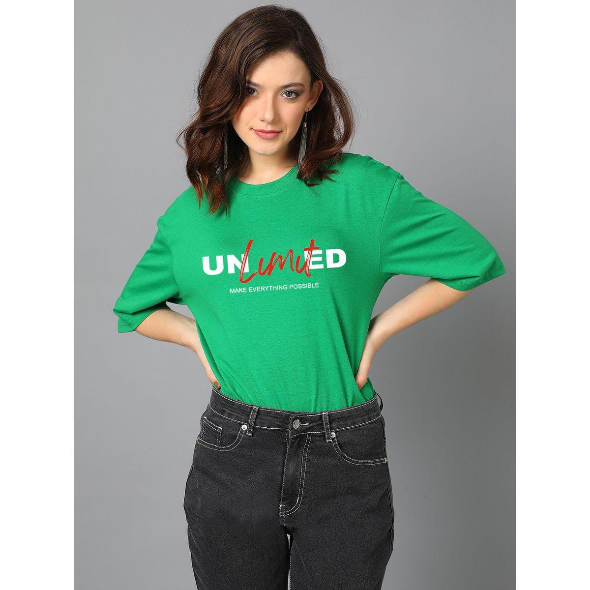 تيشيرت فضفاض بطبعة كتابة مع اكتاف منخفضة كوتي × ستايلي-women-clothing-tshirts-image-7
