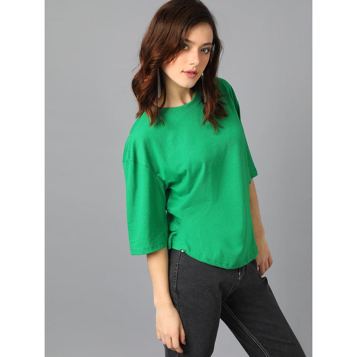 Kotty X Styli  Oversized Round Neck Drop Shoulder T-Shirt-women-clothing-tshirts-image-3
