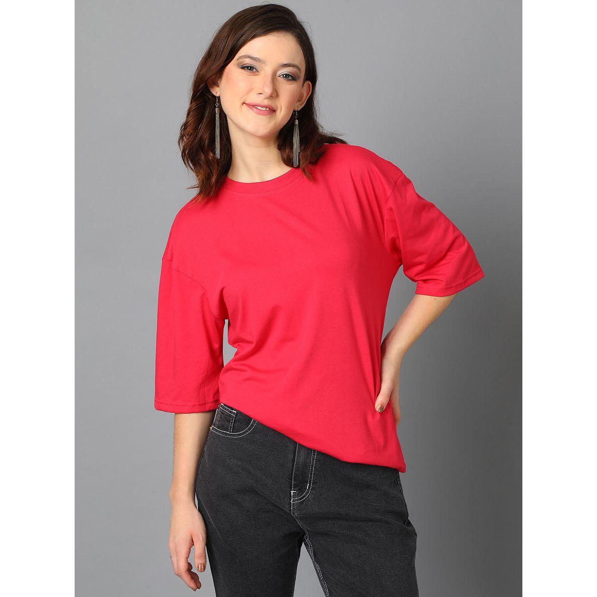Kotty X Styli  Oversized Round Neck Drop Shoulder T-Shirt-women-clothing-tshirts-image-1