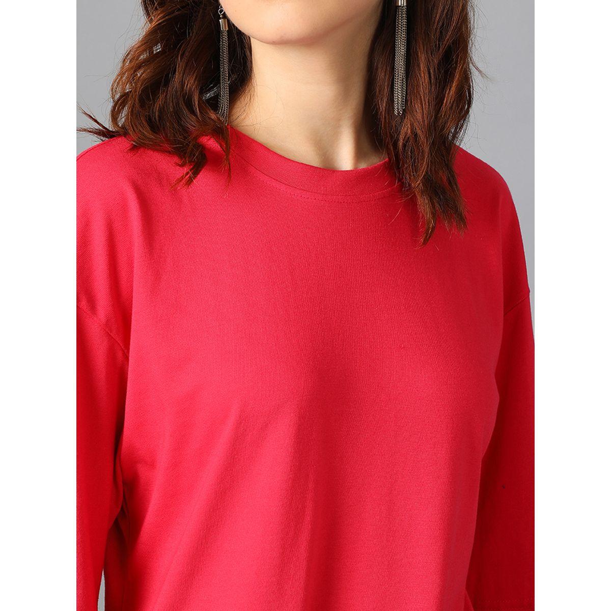 Kotty X Styli  Oversized Round Neck Drop Shoulder T-Shirt-women-clothing-tshirts-image-2