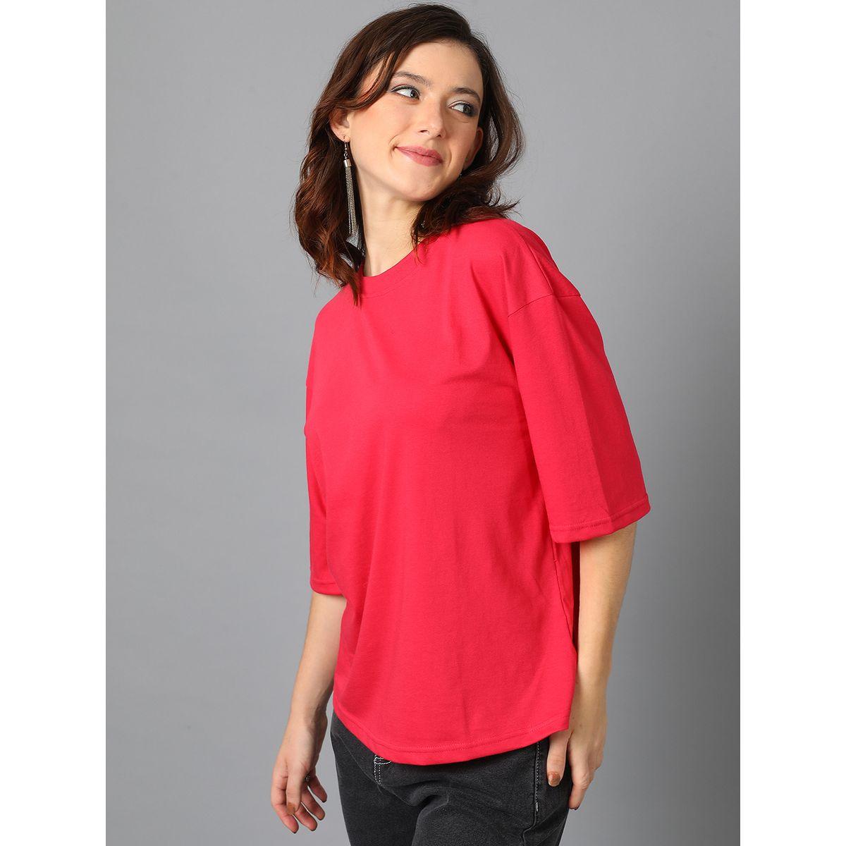 Kotty X Styli  Oversized Round Neck Drop Shoulder T-Shirt-women-clothing-tshirts-image-4