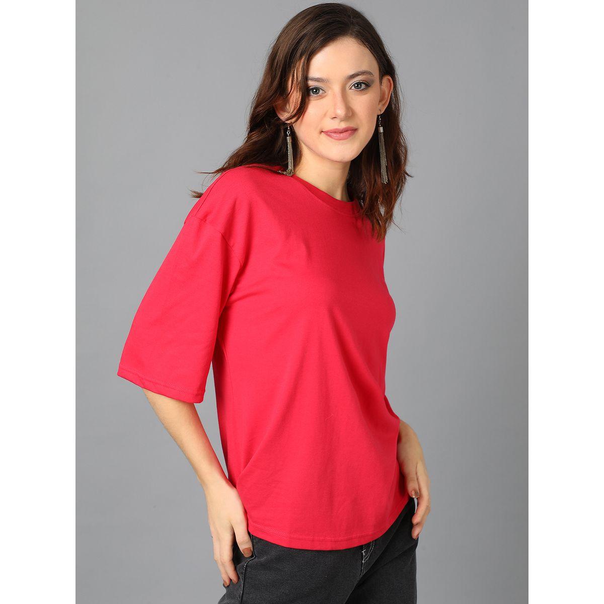 Kotty X Styli  Oversized Round Neck Drop Shoulder T-Shirt-women-clothing-tshirts-image-8