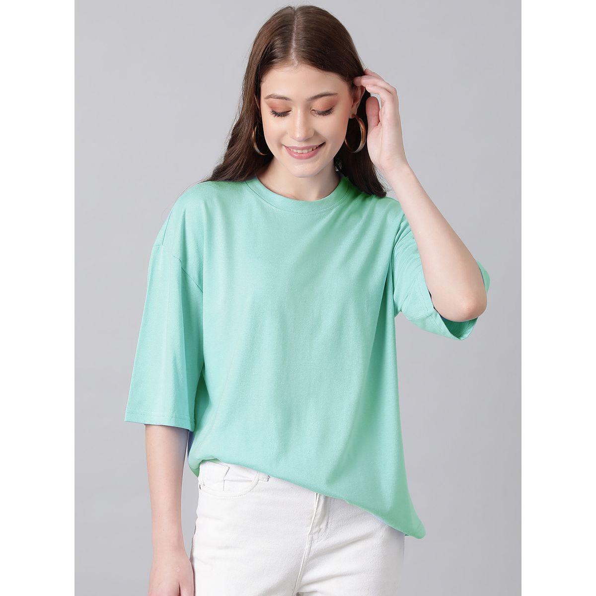 Kotty X Styli  Oversized Round Neck Drop Shoulder T-Shirt-women-clothing-tshirts-image-1