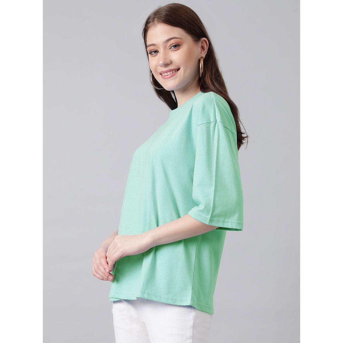 Kotty X Styli  Oversized Round Neck Drop Shoulder T-Shirt-women-clothing-tshirts-image-4