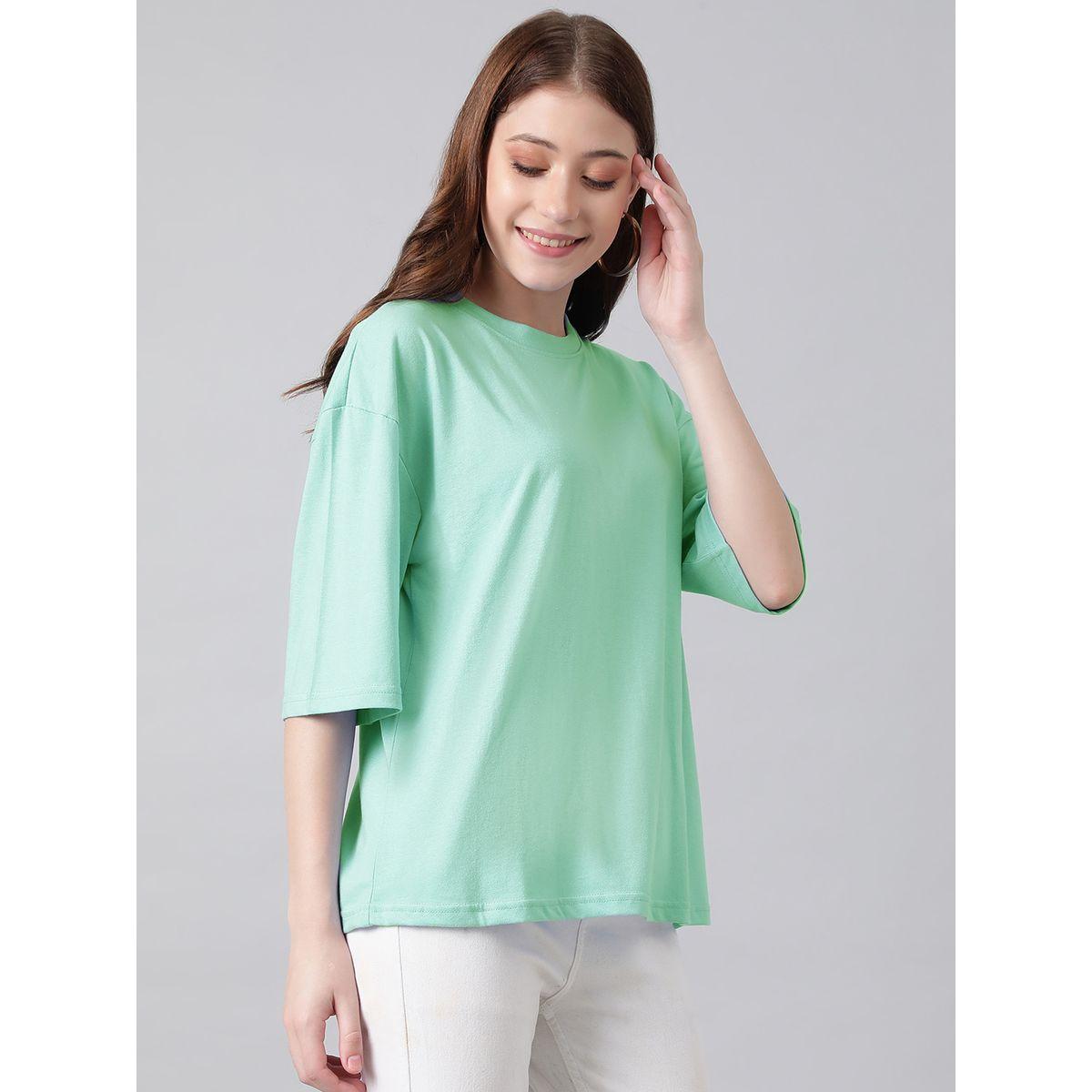 Kotty X Styli  Oversized Round Neck Drop Shoulder T-Shirt-women-clothing-tshirts-image-5