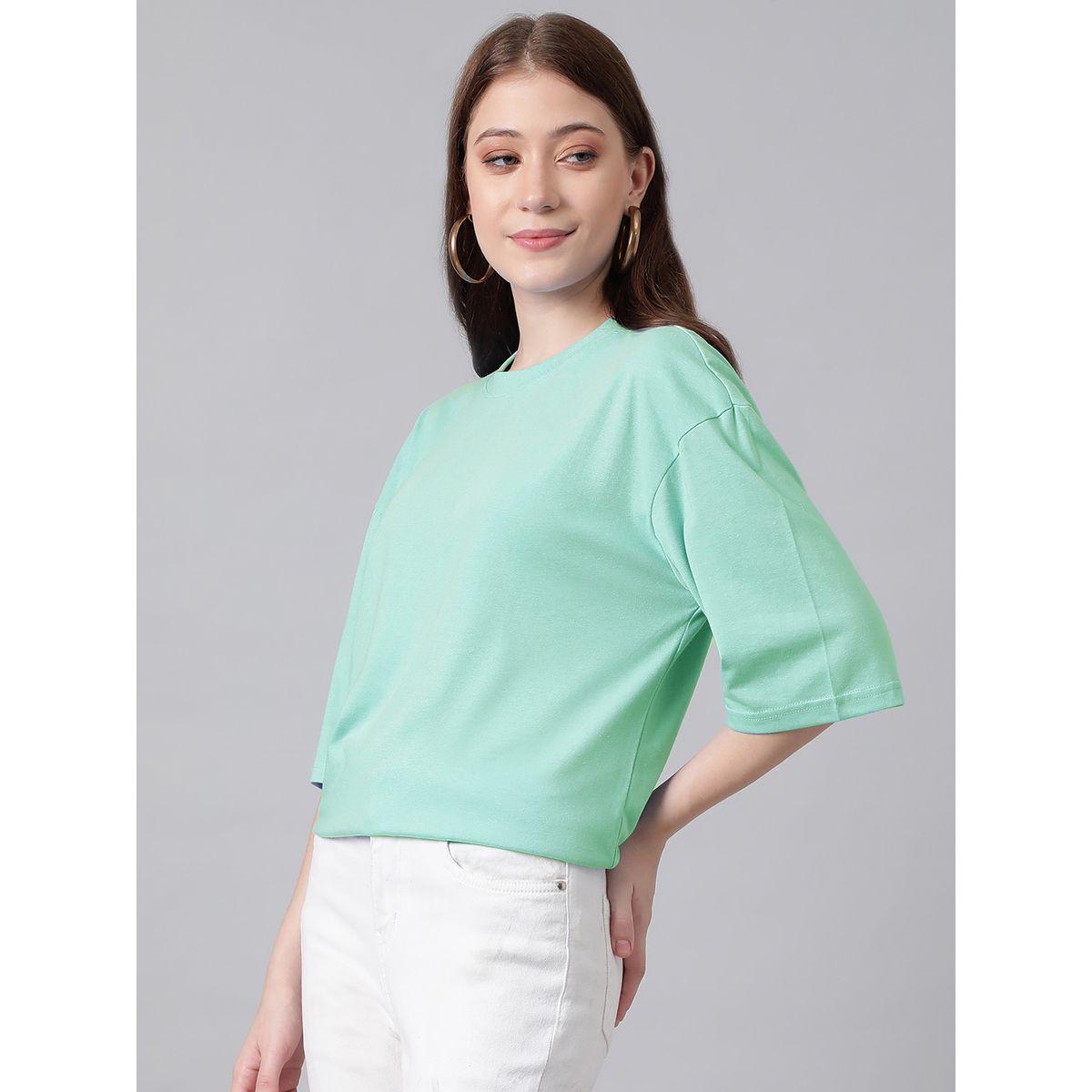 Kotty X Styli  Oversized Round Neck Drop Shoulder T-Shirt-women-clothing-tshirts-image-7