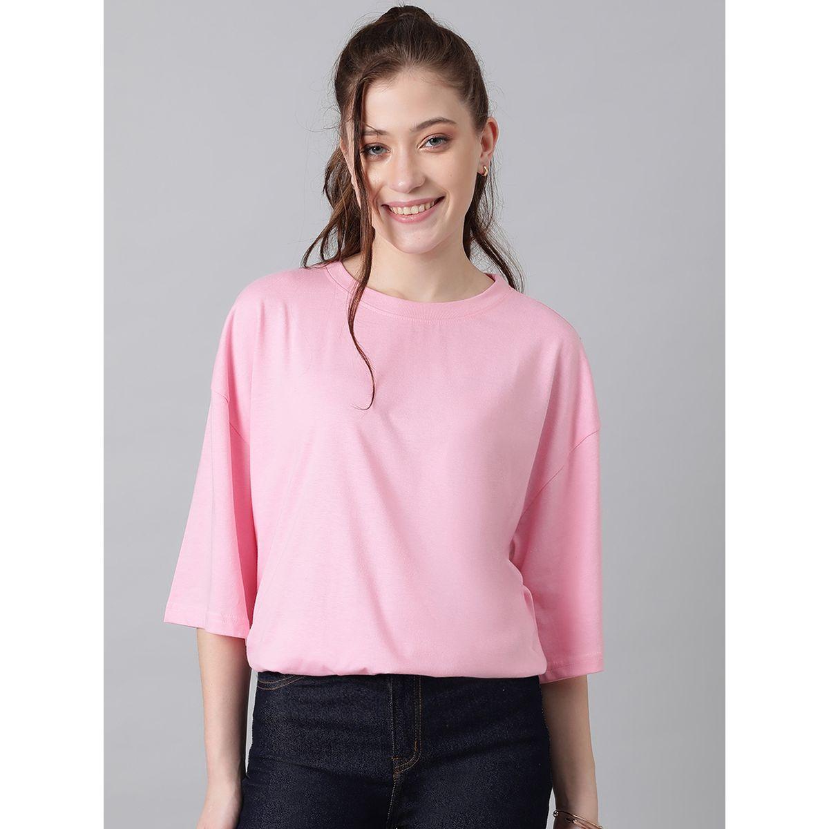 Kotty X Styli  Oversized Round Neck Drop Shoulder T-Shirt-women-clothing-tshirts-image-1