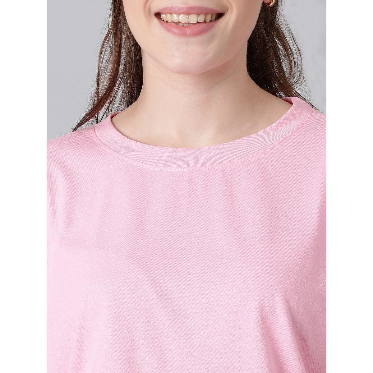 تيشيرت فضفاض باكتاف منخفضة وياقة دائرية كوتي × ستايلي-women-clothing-tshirts-image-3