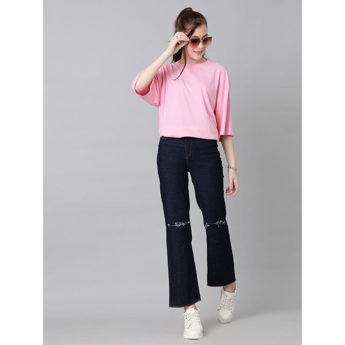 Kotty X Styli  Oversized Round Neck Drop Shoulder T-Shirt-women-clothing-tshirts-image-4