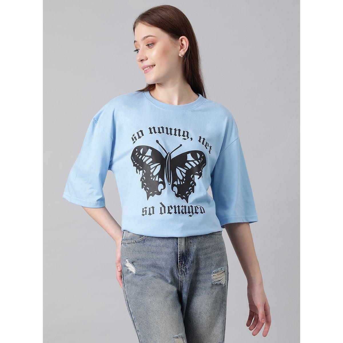 Kotty X Styli  Oversized Printed Round Neck T-Shirt-women-clothing-tshirts-image-1