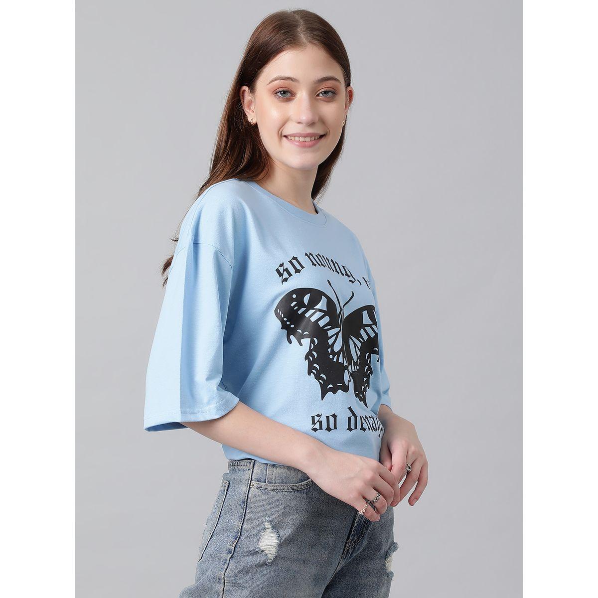 Kotty X Styli  Oversized Printed Round Neck T-Shirt-women-clothing-tshirts-image-2