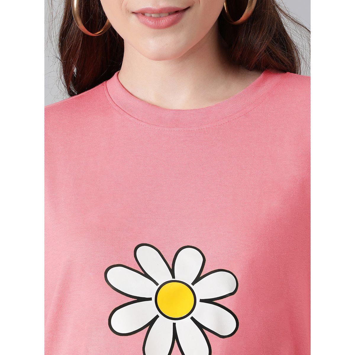 Kotty X Styli  Oversized Flower Print Round Neck T-Shirt-women-clothing-tshirts-image-6