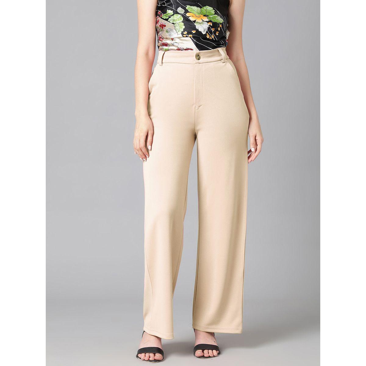 بنطال سادة بقصة عادية كوتي × ستايلي-women-clothing-bottoms-trousers-image-1
