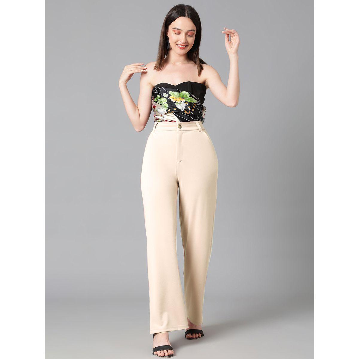بنطال سادة بقصة عادية كوتي × ستايلي-women-clothing-bottoms-trousers-image-3