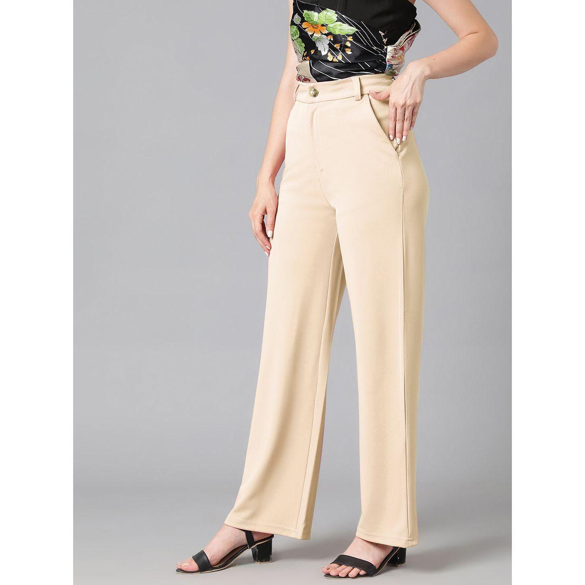 Kotty X Styli  Solid Regular Fit  Trousers-women-clothing-bottoms-trousers-image-6