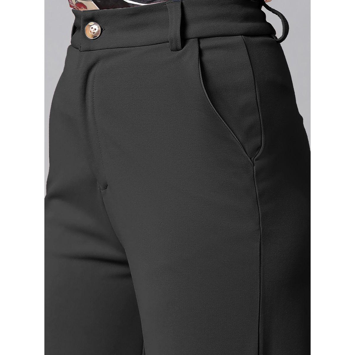 Kotty X Styli  Solid Regular Fit  Trousers-women-clothing-bottoms-trousers-image-3