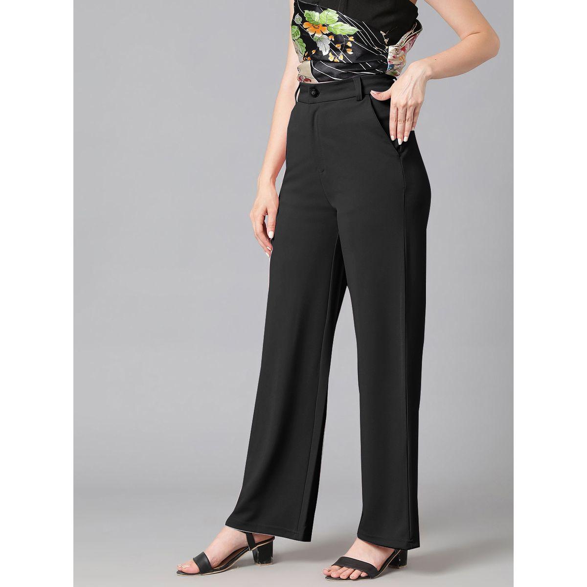 Kotty X Styli  Solid Regular Fit  Trousers-women-clothing-bottoms-trousers-image-6