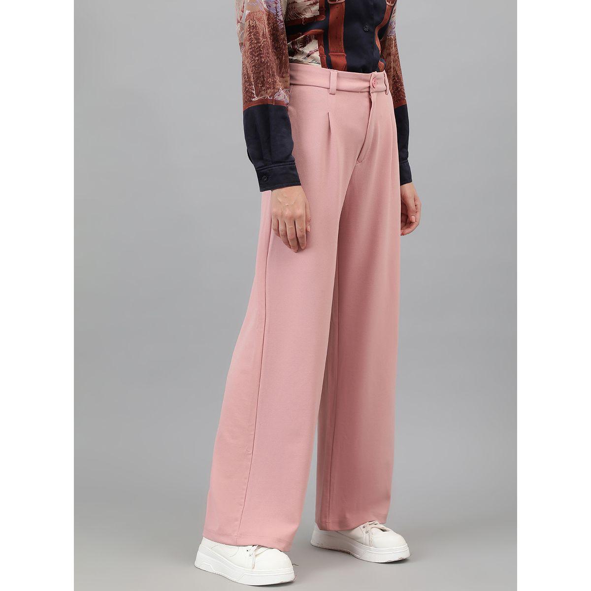 بنطال سادة بقصة عادية مع جيوب كوتي × ستايلي-women-clothing-bottoms-trousers-image-1