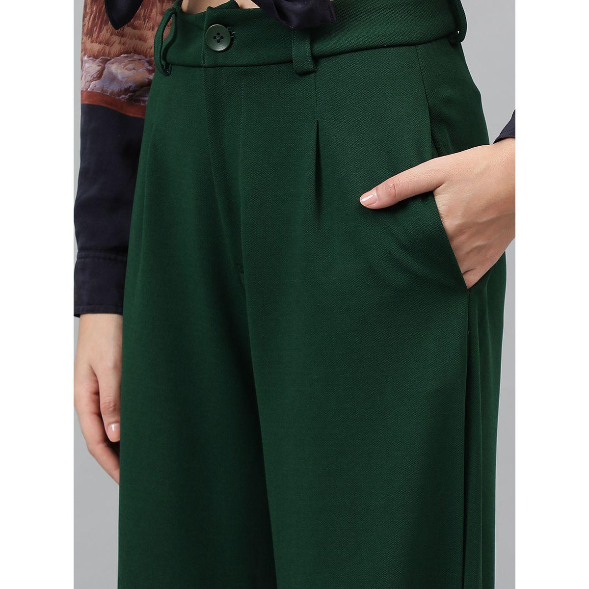 Kotty X Styli  Solid Regular Fit Trousers with Pockets-women-clothing-bottoms-trousers-image-5