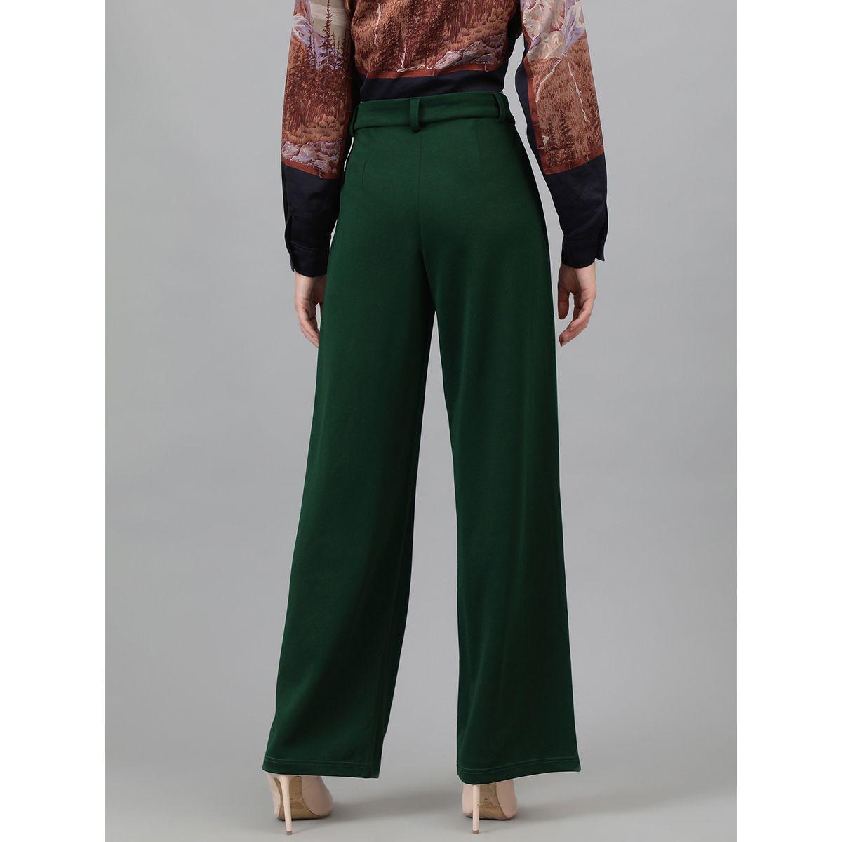 Kotty X Styli  Solid Regular Fit Trousers with Pockets-women-clothing-bottoms-trousers-image-7