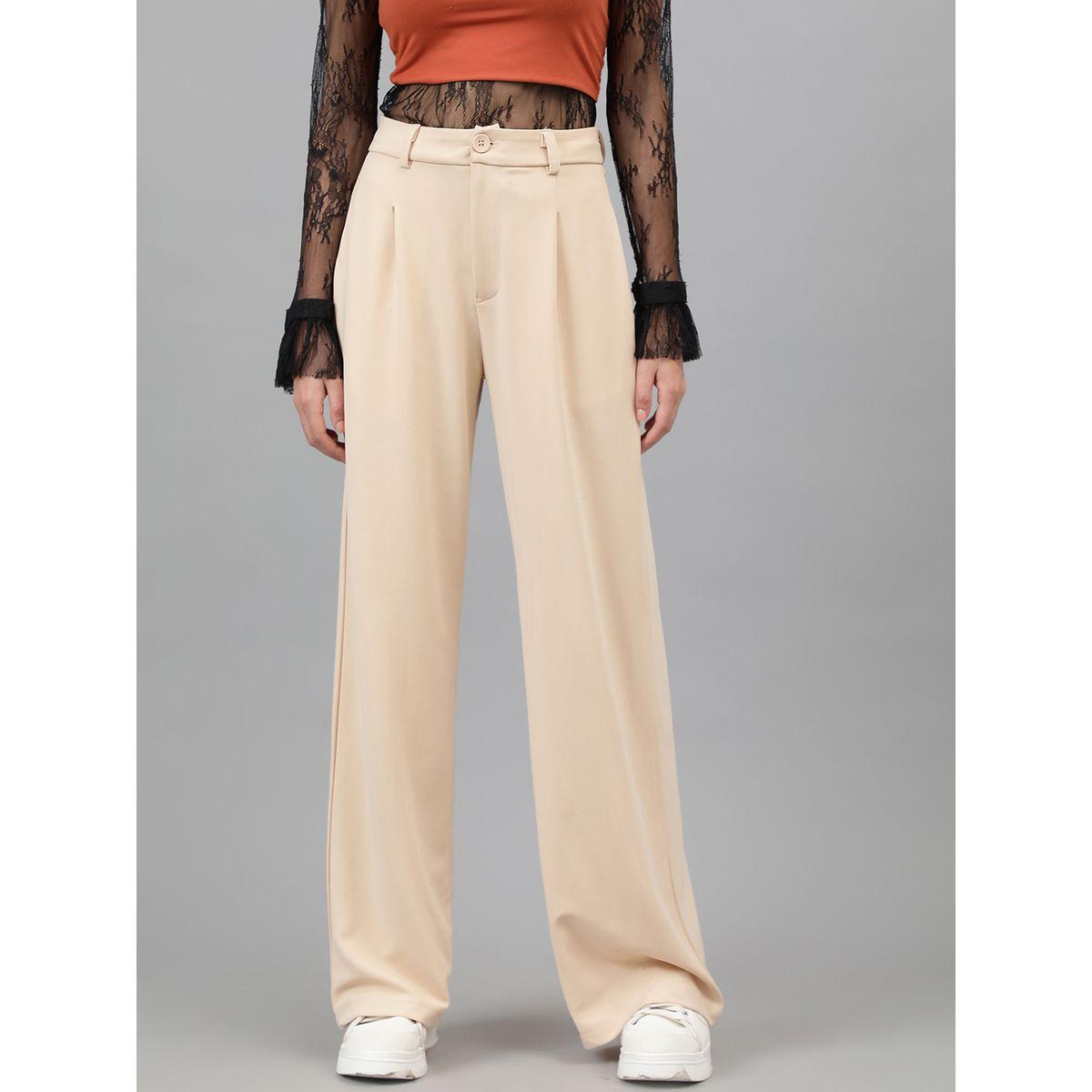 بنطال سادة بقصة عادية مع جيوب كوتي × ستايلي-women-clothing-bottoms-trousers-image-7