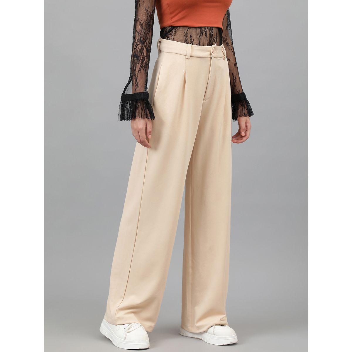 بنطال سادة بقصة عادية مع جيوب كوتي × ستايلي-women-clothing-bottoms-trousers-image-5