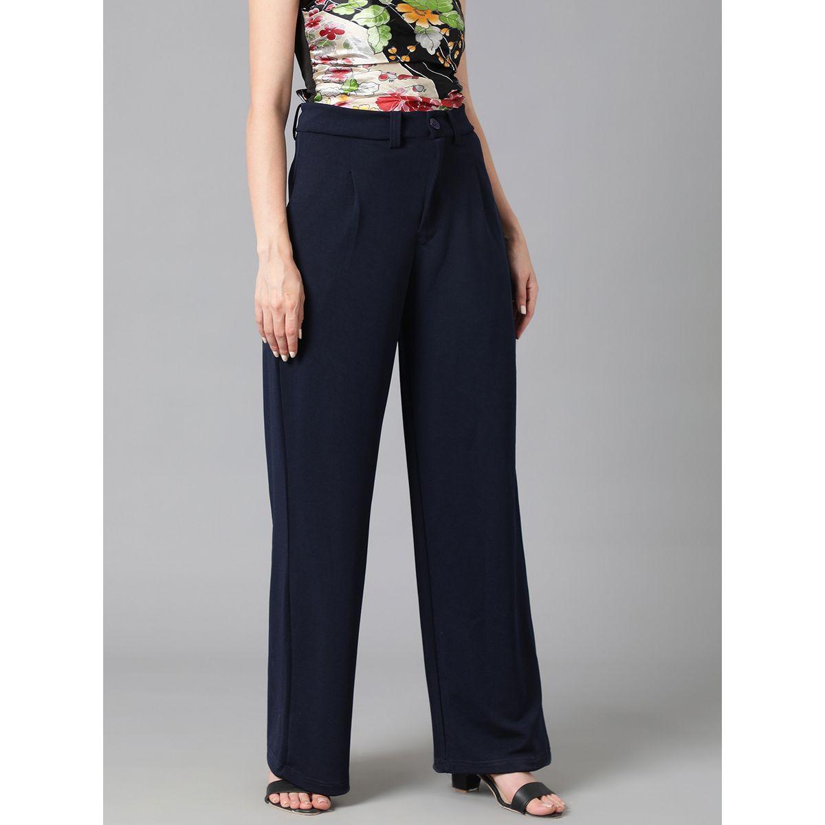بنطال سادة بقصة عادية مع جيوب كوتي × ستايلي-women-clothing-bottoms-trousers-image-10