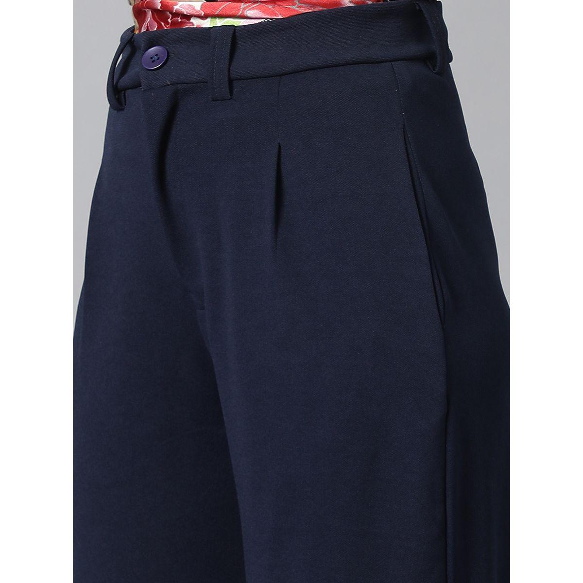بنطال سادة بقصة عادية مع جيوب كوتي × ستايلي-women-clothing-bottoms-trousers-image-2